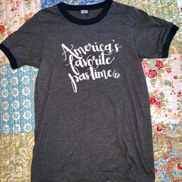 “America’s Favorite Past Time” baseball tee - Picture 4 of 4
